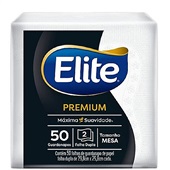 Guardanapo Folha Dupla Elite Grande Branco PCT C/50 FL