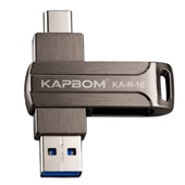 Pen Drive Kapbom 2 em 1 USB 30/Type-C 16GB 1 UN