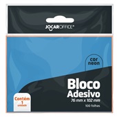 Bloco Adesivo Jocar Office 76x102mm Azul Neon 100 Folhas 1 UN