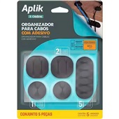 Organizador Ordene P/ Cabos Emborrachados Preto PCT C/6 UN
