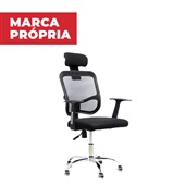 Cadeira para Escritório Gimba com Encosto para Cabeça Tela Preta 1 UN