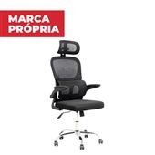 Cadeira para Escritorio Gimba com Encosto p/Cabeça e Braço Reclinável