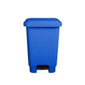 Lixeira Retangular Lar Plásticos com Pedal 50L Azul 1 UN