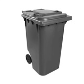 Lixeira Lar Plásticos com Rodas e Tampa com Pedal 240L Cinza 1 UN