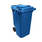 Lixeira Lar Plásticos com Rodas e Tampa c/Pedal 240L Azul 1 UN