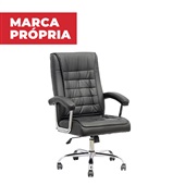 Cadeira para Escritório Gimba Base Giratoria e Cromada Preta 1 UN