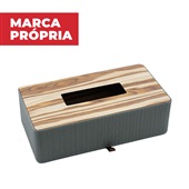 Porta Lenço MDF Gimba Textura Madeira Cinza 1 UN