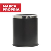 Lixeira em ABS Gimba sem Tampa Preta 1 UN
