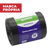 Saco para Lixo Gimba 15L 38x58cm Preto PCT C/100 UN