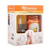 Kit Saboneteira e Sabonete Liquido Premisse Flor de Laranjeira Marrom