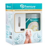 Kit Saboneteira e Sabonete Branco Liquido Premisse Erva doce Suave 1 U