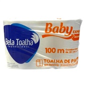 Papel Toalha Baby Bobina Branca PCT 6 UN