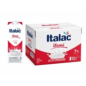 Leite Semidesnatado Italac UHT 1L CX C/12 UN
