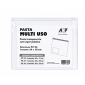 Pasta Multiuso ACP com Zíper 240x180mm Cristal 1 UN