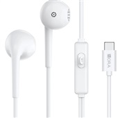 Fone de Ouvido 1HORA Com Fio Tipo C AUT124 Branco 1 UN