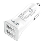 Carregador Veicular 1Hora 12W Dupla Porta USB GAR163 Branco 1 UN