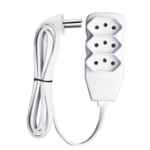 Extensão Elétrica Force Line Bivolt 10AMP 3 Tomadas 1mt Ref:0180200594