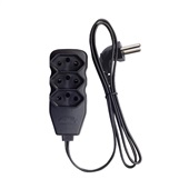 Extensão Elétrica Force Line Bivolt 10AMP 3 Tomadas 1mt Ref:0180200595