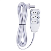 Extensão Elétrica Force Line Bivolt 10AMP 3 Tomadas 3mt Ref:0180200597