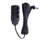 Extensão Elétrica Force Line Bivolt 10AMP 3 Tomadas 3mt Ref:0180200598