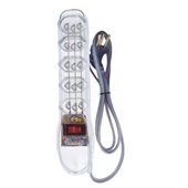 Filtro de Linha Force Line Bivolt 5 Tomadas Transparente 10AMP PLUG 90
