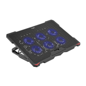 Base com Cooler Bright para Notebook 6 Fans LED e USB Preto 1 UN