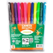 Caneta Hidrocor Leo&Leo 12 Cores Não Lavável Traço 1mm Ref. 4517 1 UN