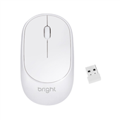 Mouse sem Fio Bright MS001 Branco 1 UN