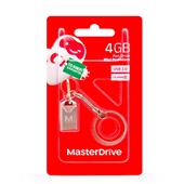 Pen Drive MasterDrive Premium Chaveiro 4GB Prata 1 UN