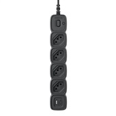 Filtro de Linha Intelbras 4 Tomadas e 2 USB EPE 2004 USB 20W Preto Ref