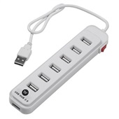 Hub Bright USB 7 Portas Branco 1 UN