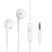 Fone de Ouvido 1HORA AUT123 com Fio Conector 3,5mm Branco 1 UN