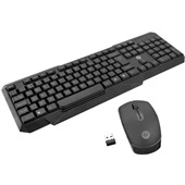 Kit Teclado e Mouse Bright sem Fio Slim 255 Preto 1 UN