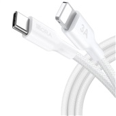 Cabo 1Hora CAB273 USB-C para Lightning 3A 1 Metro PET Trançado Preto 1