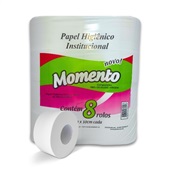 Papel Higiênico Momento Folha Simples Celulose 300m PCT C/8 RL