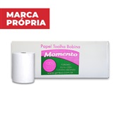 Papel Toalha Bobina Momento Auto Corte 20cm x 200m CX C/6 RL