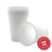 Copo Plástico Copaza 110ml Branco PCT C/100 UN