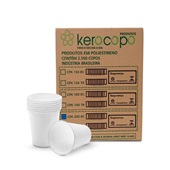 Copo Descartável Kerocopo 200ml Branco CX C/2500 UN