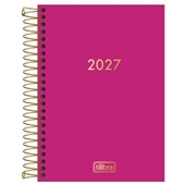 Agenda 2027 Tilibra Napoli Espiral Rosa Capa Dura 129x187mm 176 Folhas