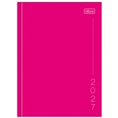 Agenda 2027 Tilibra Pepper Costurada Rosa Capa Dura Gofrada 123x166mm