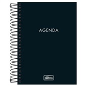 Agenda Permanente Tilibra Napoli Espiral Preta Capa Dura Especial 129x