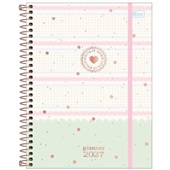 Planner 2027 Tilibra Soho Espiral Sortidas Capa Dura Gofrada 177x240mm