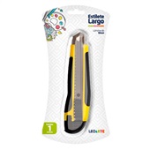 Estilete Largo Leo&Leo 18mm Emborrachado com Trava de Segurança Sortid