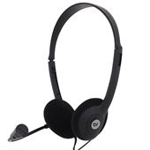 Headset Bright Office C/Microfone Flexível e Duplo Plug 3,5 mm Preto 1