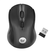 Mouse sem Fio Bright 2.4Ghz USB 2.0 Preto 1 UN