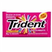 Chiclete Trident Sabor Tutti Frutti S/ Açúcar 8g 1 UN