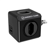 Carregador Adaptador Gshield Bivolt Energy Cube Preto USB-A, Tipo C e