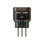 Plugue de Tomada Gshield Survivor Protetor DPS Anti-Raio Preto Fumê GS