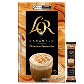 Cappuccino Solúvel L'OR Premium Caramelo 162,4g 8 UN