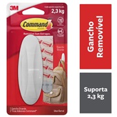 Gancho Adesivo 3M Command Design Grande Branco 1 UN